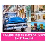 4 Night Trip to Havana Cuba for 8 People