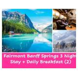 Fairmont Banff Springs 3 Night Stay & Breakfast