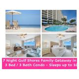 7 Night Gulf Shores Family Getaway for 10