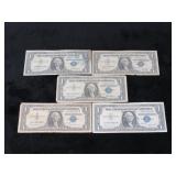 (qty - 5) $1 1957 Silver Certificate "Star" Notes-