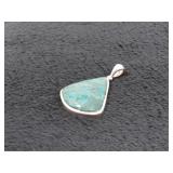 Sterling Silver Turquoise Pendant-