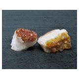 (qty - 2) Citrine Topaz Geodes From Uruguay-