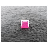 Ruby Princess Cut Gemstone-
