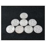 (qty - 8) 1944 Walking Liberty Half Dollars-