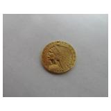 1925 Indian Head $2.50 Gold Quarter Eagle Coin-
