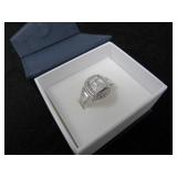 Emerald Cut 2.85 ct White Topaz Desginer Ring-