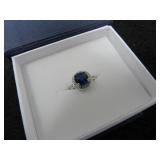 Round Sapphire Solitaire Ring-