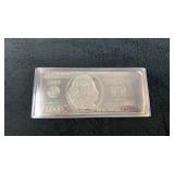 4 Troy Oz Proof Silver .999 $100 Bar-