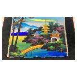 Oriental Print on Cloth-