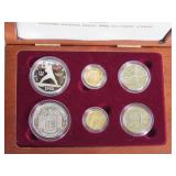 1992 US XXV Olympic 6 Coin Gold and Silver Set-