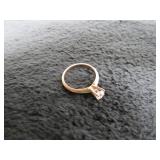 14K Gold Round Cut .25ct Soliatire Diamond Ring-