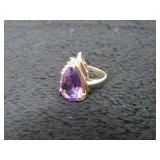 14 Kt Gold Amethyst Cluster Ring w/ Appraisal-