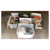 6 Totes of Assorted Craft Material-