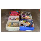 6 Totes of Assorted Craft Material-