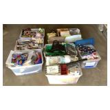 (Qty 8) Totes of Assorted Craft Material-