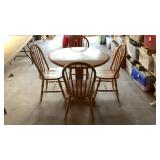 Folding Round Table and Chair Set-