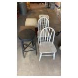 (Qty 6) Chairs and Stools-