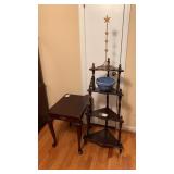 End Table and Corner Shelf-