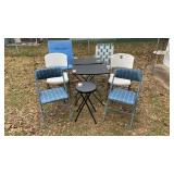 (Qty 9) Folding Chairs and Tables-