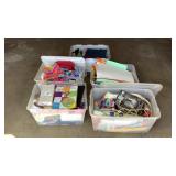 5 Totes of Assorted Craft Material-