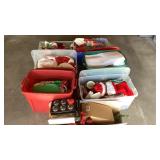 (Qty - 6) Totes of Christmas Decor-