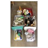 (Qty 4) Totes of Assorted Kitchen Supplies-
