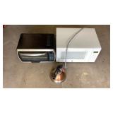 Microwave, Toaster Oven, and Tea Kettle-