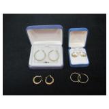 (qty - 4) Pairs of 14K Gold Earrings-
