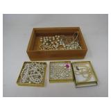 Assorted Pearl Necklaces and and Pearls-