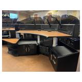 Console Desk w/ 4 Monitor Arms