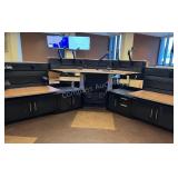 Console Desk w/ 5 Monitor Arms