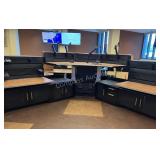 Console Desk w/ 5 Monitor Arms