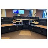 Console Desk w/ 5 Monitor Arms