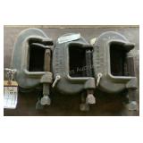 (6) Williams 4" Heavy Service C-Clamps