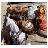 (4) Harrington 3 Ton Chain Hoists