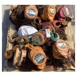 (8) Harrington 3 Ton Chain Hoists