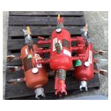 (3) 5 Gallon Pneumatic Splitter Tanks