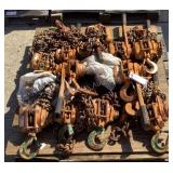 (11) Harrington 3 Ton Ratchet Lever Hoists