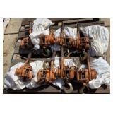 (8) Harrington 1-1/2 Ton Ratchet Lever Hoists