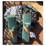 (2) J.D. Neuhaus 1 Ton Pneumatic Chain Hoists