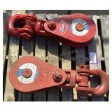 (2) Mckissick 20 Ton 1" Snatch Blocks