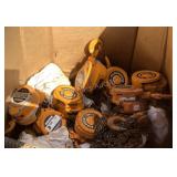 (12) Harrington 3 Ton Chain Hoists