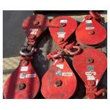 (6) Mckissick 24 Ton 1" Snatch Blocks