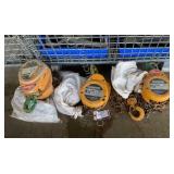 (3) Harrington 1-1/2 Ton Chain Hoists