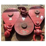 (2) Johnson Block 22 Ton 1-1/8" Snatch Blocks