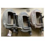 (6) Williams 6" Heavy Service C-Clamps