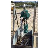 J.D. Nuehaus 10 Ton Pneumatic Chain Hoist and Hopp