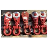 (5) Mckissick 8 Ton 3/4" Snatch Blocks