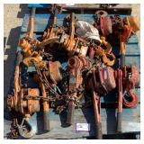 (10) Harrington 3 Ton Ratchet Lever Hoists