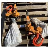 (2) Harrington 9 Ton Ratchet Lever Hoists